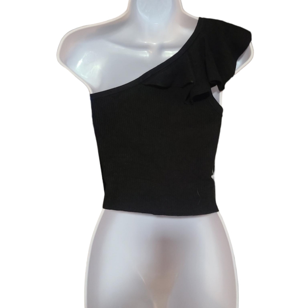 EXPRESS one shoulder knit top L - Picture 2 of 7